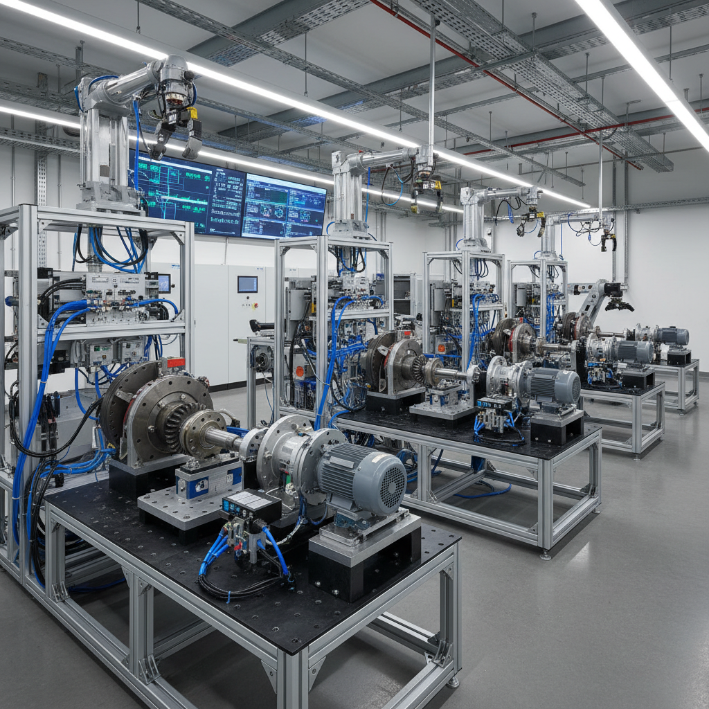 Industrial test equipment drivetrain test rig